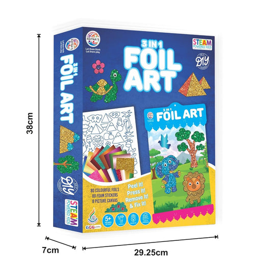 3 in 1 Foil Art DIY Kit for Kids – Creative Craft Activity Set