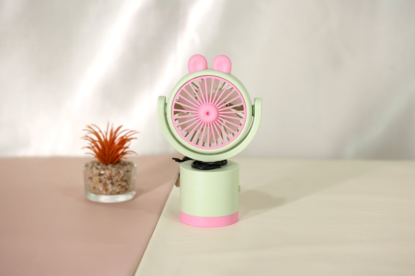 Cute Bunny USB Rechargeable Mini Desk Fan