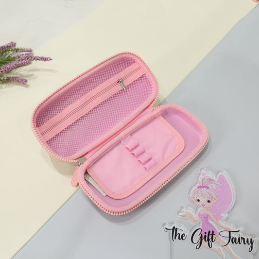 Squishy Bunny Toy Hardtop Stationery Pouch – Pastel Pink