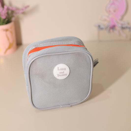 Mesh Travel Organizer Pouch – Love & Peace Mini Storage Bag