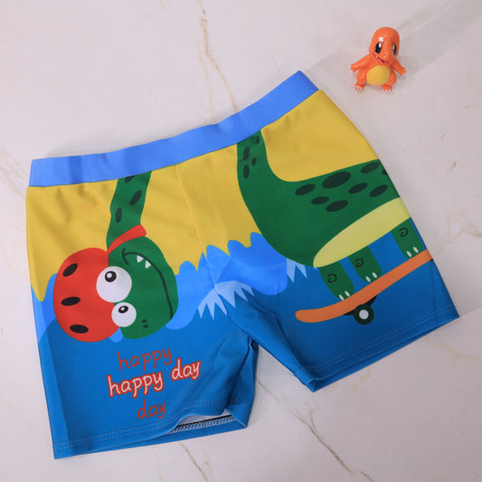 Kids Dinosaur Swim Shorts – Cartoon Beach & Pool Swimwear for Boys