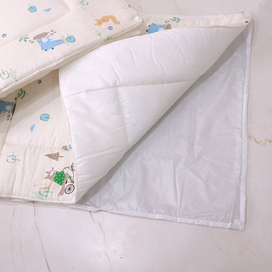 Pure Muslin Infant Baby Mattress Set with 3 Replacement Mattresses + 1 Waterproof Sheet