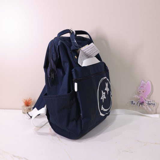 Stylish Maternity Diaper Bag Backpack – Smiley Print