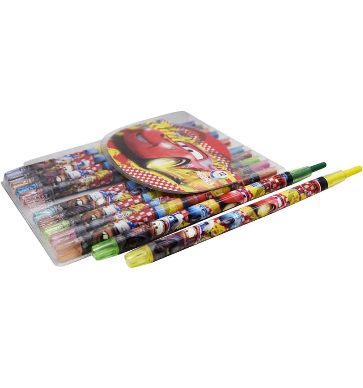 Cartoon Printed Rolling Crayons – 12 Colors