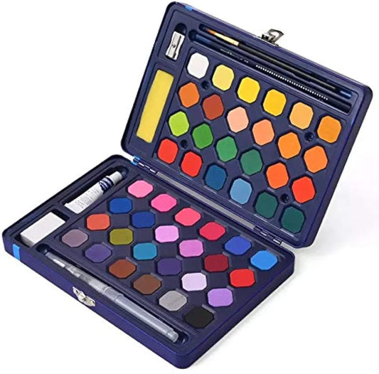 Giorgione 48 Color Solid Watercolor Cakes Set – Tin Box