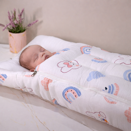 Pure Muslin Cotton Baby Carrier Nest Cum Sleeping Bag