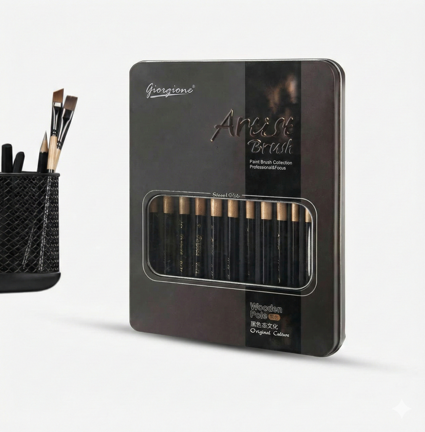 Giorgione Artist Paint Brush Set – Professional Wooden Handle Brushes