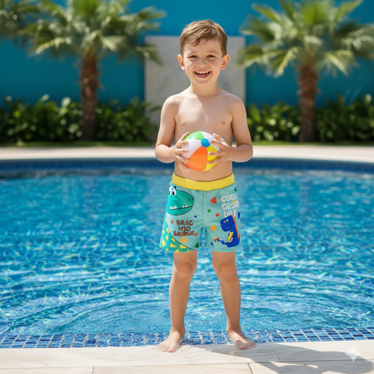Kids Dinosaur Swim Shorts