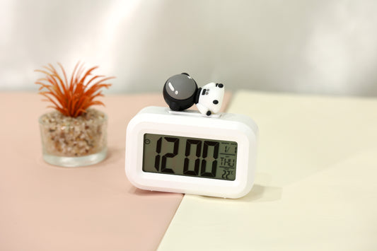 Cute Silicone Character Digital Alarm Clock with Temperature Display