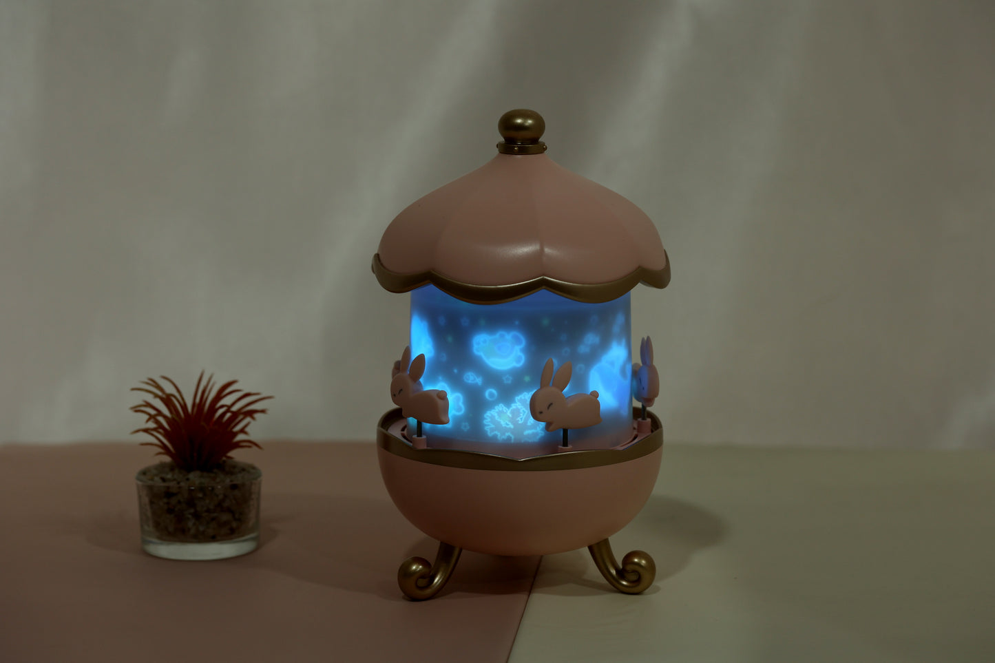 Rotating Carousel Projection Night Lamp