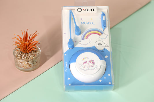 Cute Unicorn Wired Earphones with Storage Case