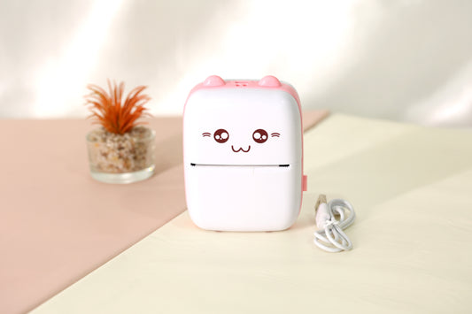 Cute Mini Thermal Printer – Wireless Pocket Printer for Notes, Labels & Photos