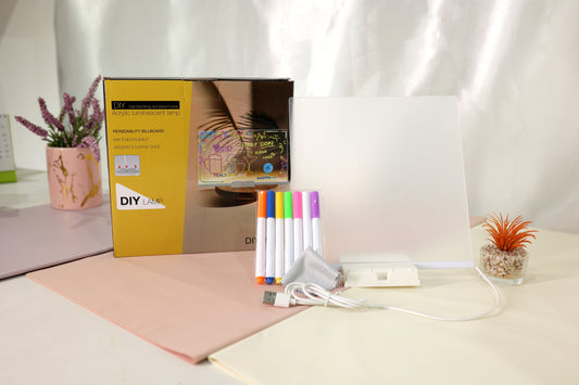 DIY Acrylic LED Writing Lamp with Markers [20*19.5cms]