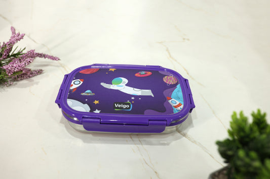 Veigo Stainless Steel Lunch Box for Kids – Leakproof (Multiple Designs