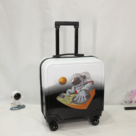 Kids Premium Hard Case Trolley Suitcase with Front Storage Case – Cute Cartoon Design [18 inch]