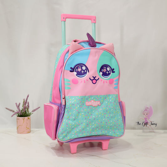 Smiggle Kids Trolley School Backpack Unicorn Pink