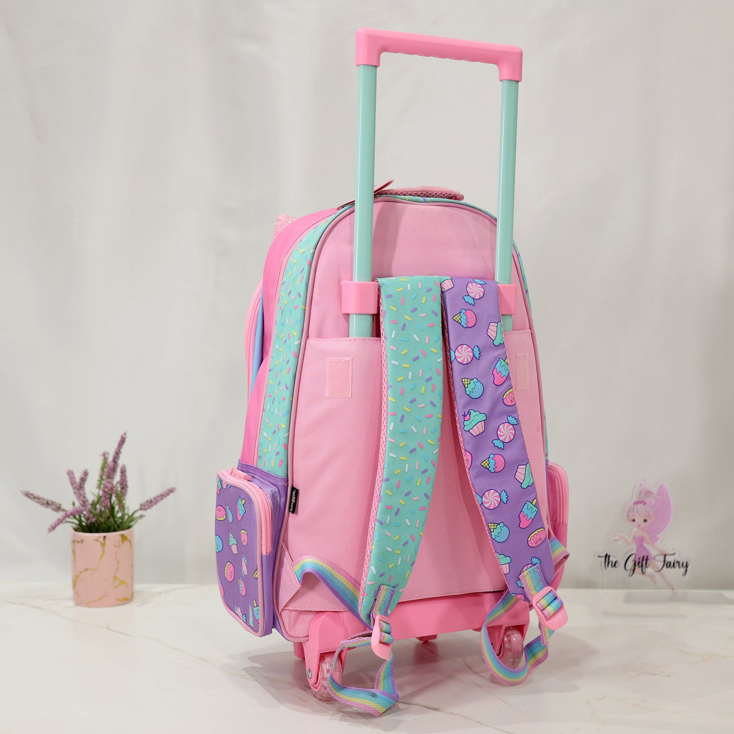 Smiggle Kids Trolley School Backpack Unicorn Pink