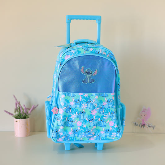 Smiggle Stitch Printed 18 inch Trolley Cum Shoulder School Bag Premium Quality