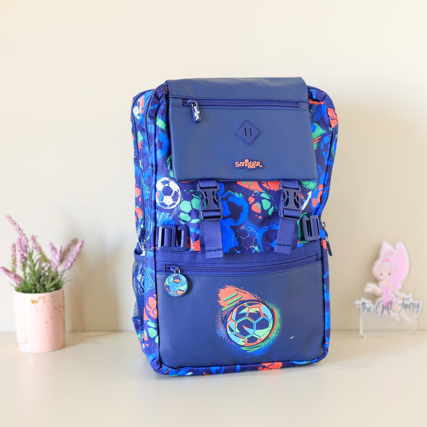 Smiggle Football Print 18" School Backpack for Kids