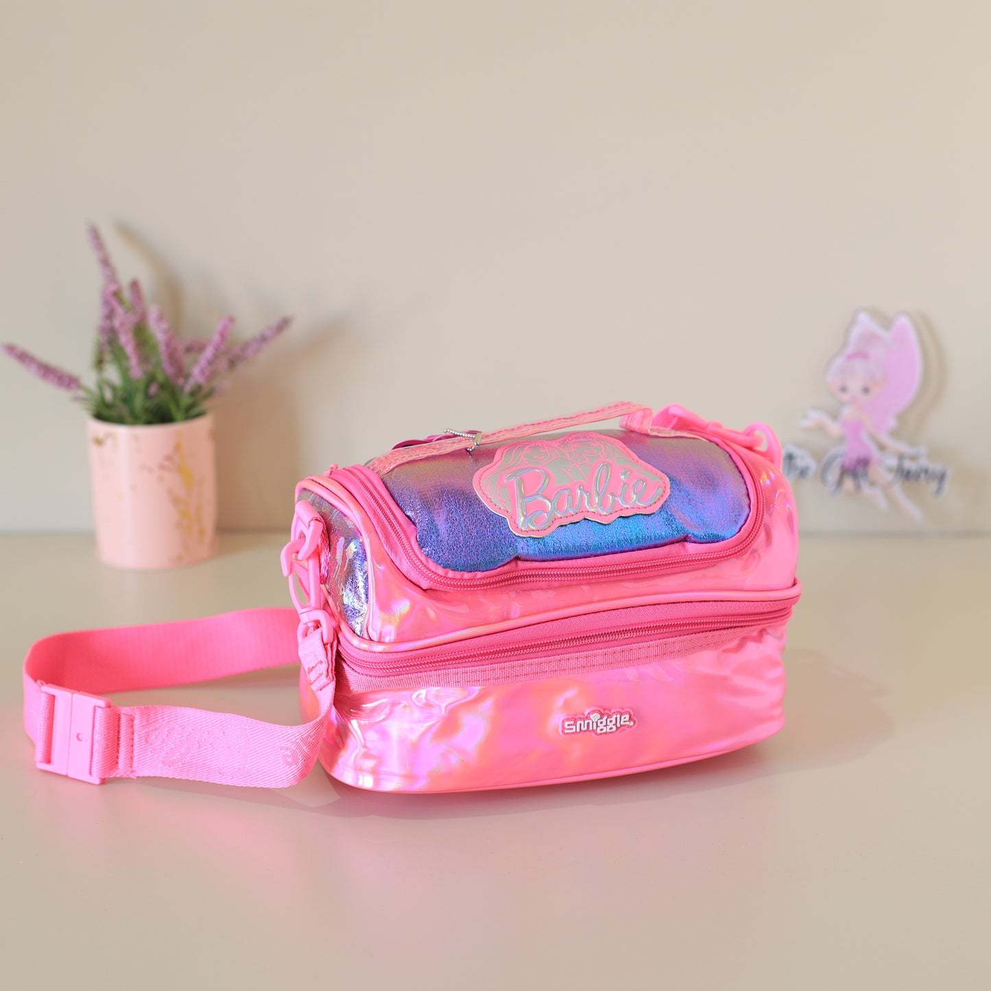 Smiggle Barbie Pink Trolley School Bag Combo – 18 Inch Backpack + Lunch Bag