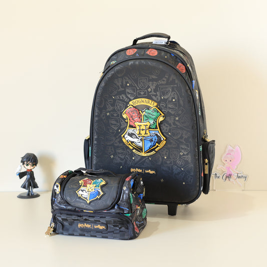 Smiggle Harry Potter 18” Trolley School Bag with Lunch Bag Combo
