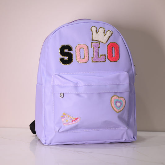 Customizable Waterproof Kids Backpack | Personalized Name Travel /Picnic Bag with Patches.
