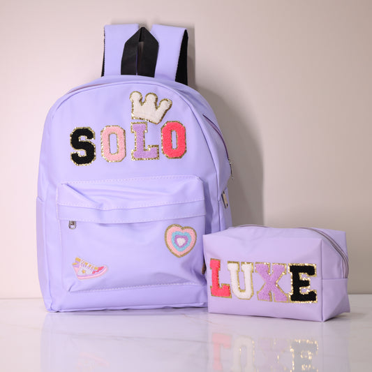 Customizable Waterproof Kids Backpack | Personalized Name Travel /Picnic Bag with Patches.