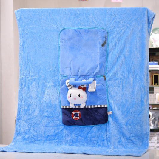 Snuggle Buddy 2-in-1 Baby Blanket | Pillow & Soft Toy with Zipper Cover