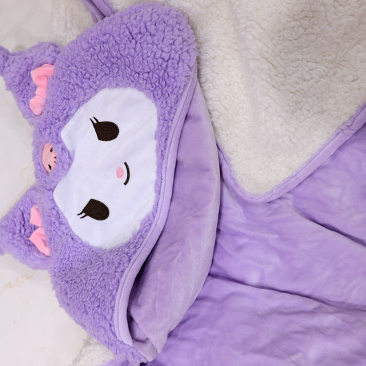 Sanrio Purr- fectly Cozy Wearable Blanket. [Kuromi]