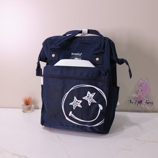Stylish Maternity Diaper Bag Backpack – Smiley Print