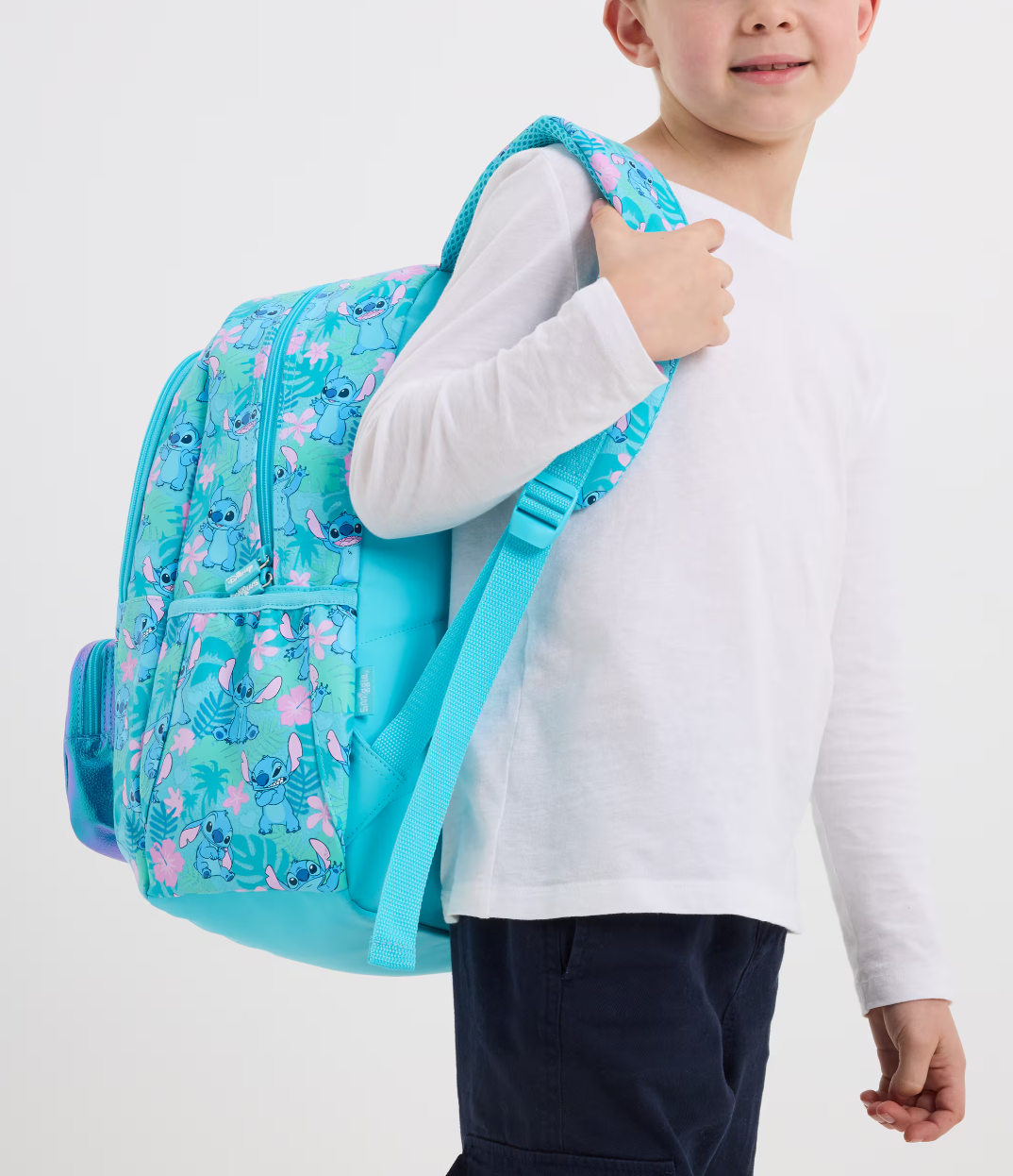 Smiggle Stitch Printed Shoulder School Backpack for Kids
