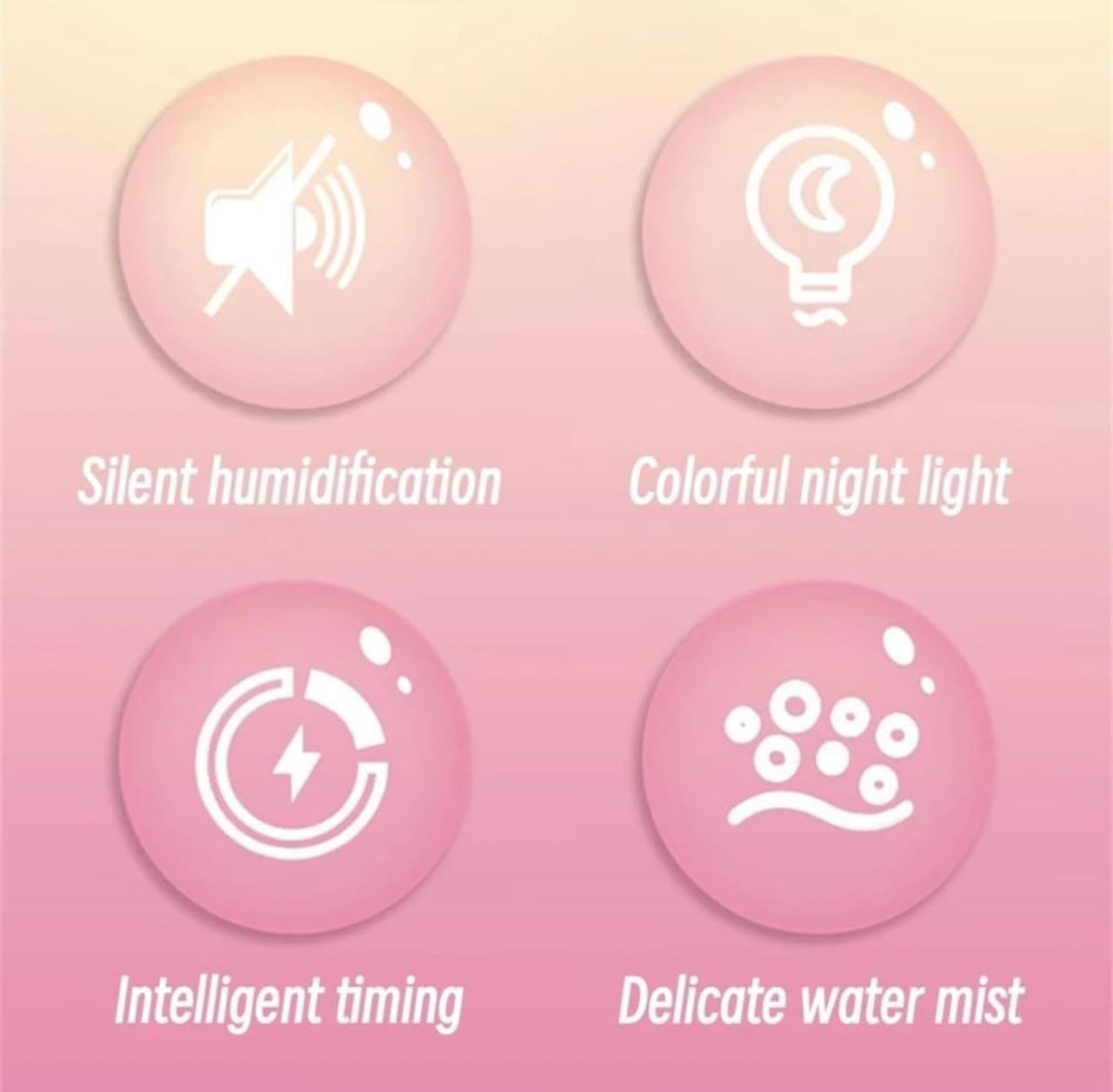 Cute Cake Shape Mini Humidifier with LED Light