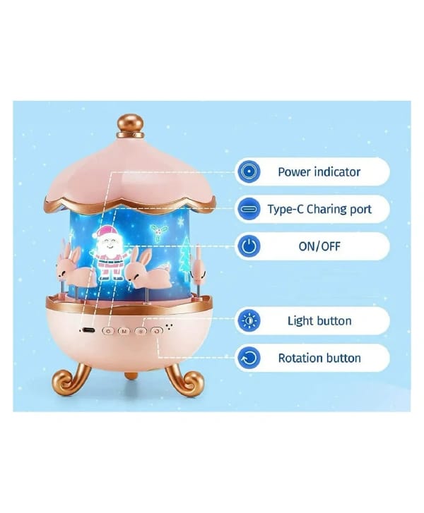 Rotating Carousel Projection Night Lamp