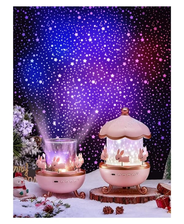 Rotating Carousel Projection Night Lamp