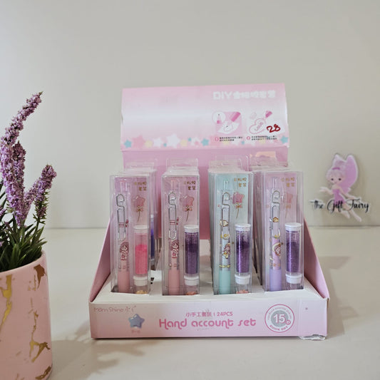 Precision Glue Pen with Glitter & Sequin Vials – DIY Craft Set