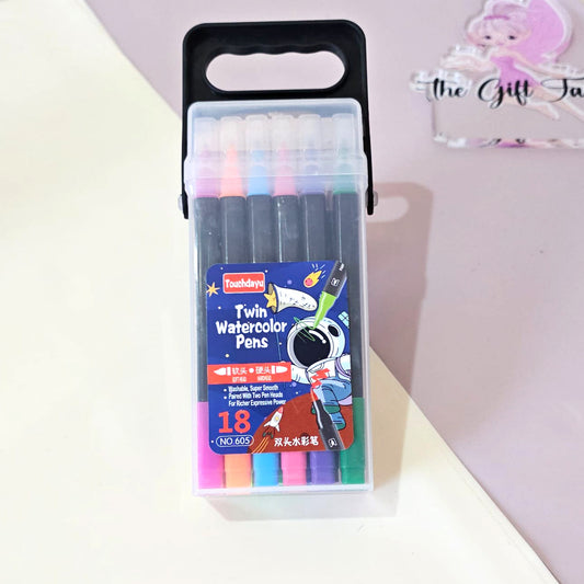 Touchdayu Twin Watercolor Pens – 18 Colors Dual Tip Set