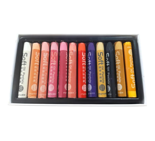 Soft Oil Pastels – 12 Color Artist Drawing Set