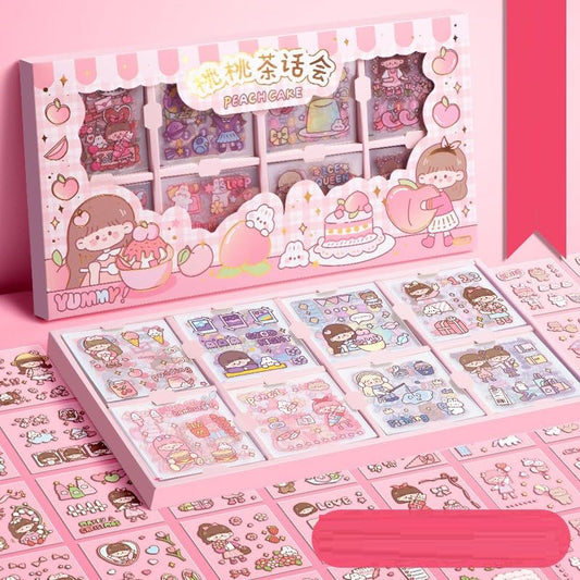 Cute Washi Sticker Box – 200 Sheets