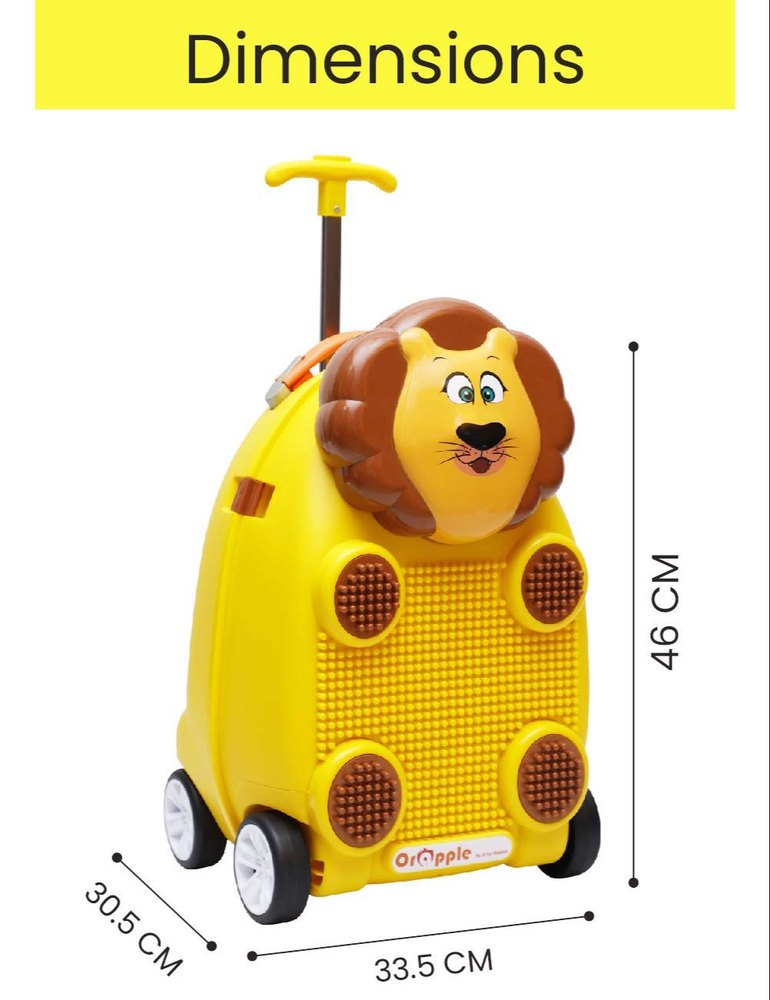 Trolley Luggage Bag With Blocks & Bluetooth Speaker with Mic – Lion Design