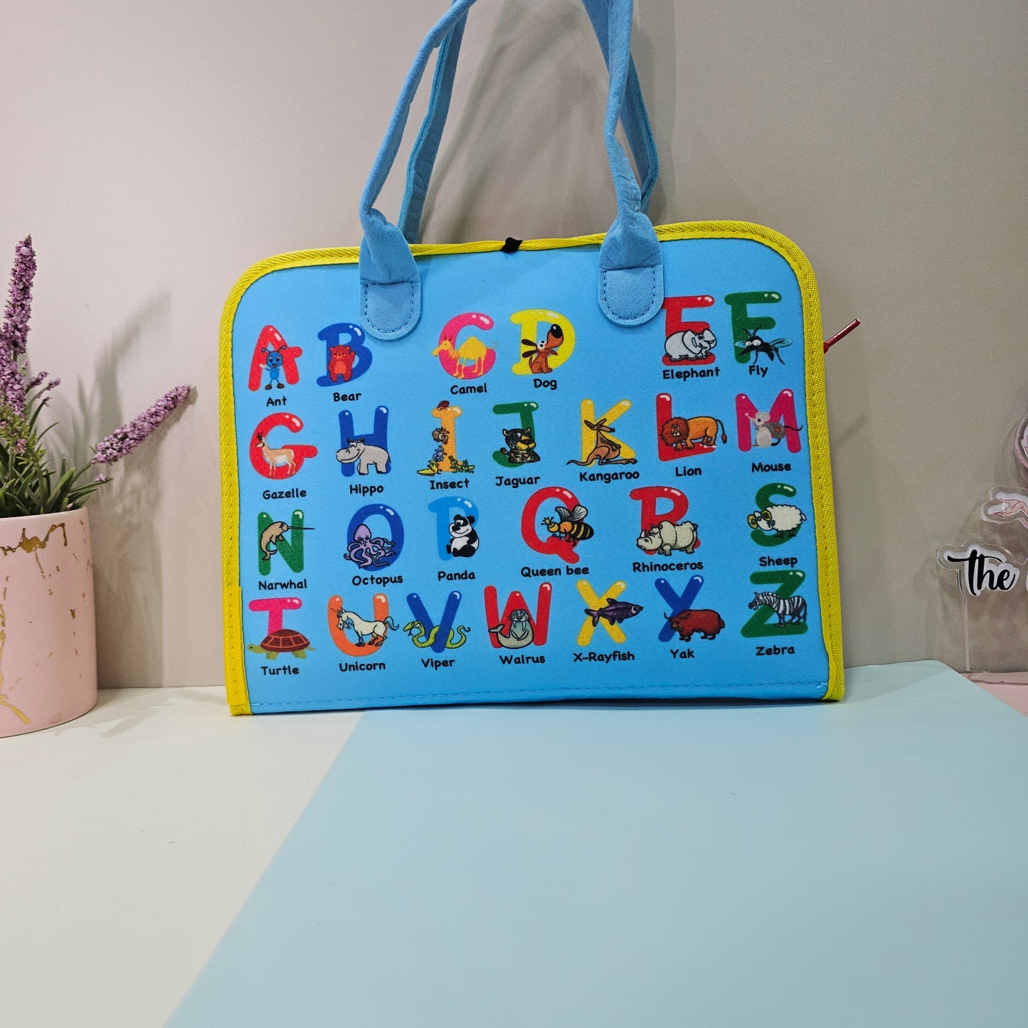 Busy Board Touch and Feel Crinkle Paper Montessori Toy Portable Pretend Play.