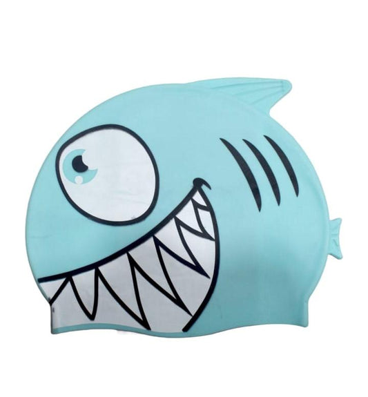 Silicone Shark Swimming Cap. [4-12 Years]