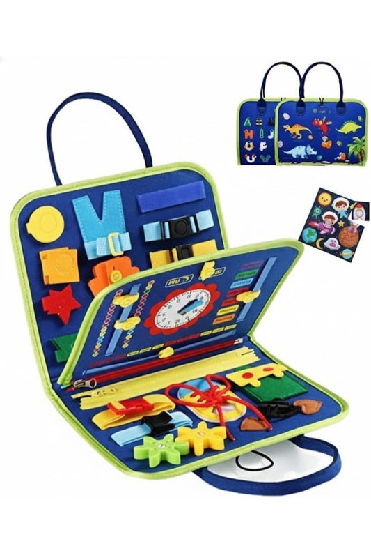 Montessori Busy Book for Toddlers, Educational Travel Toy to Develop Fine Motor Skills, Sensory Busy Book for 1-6 year old kids.