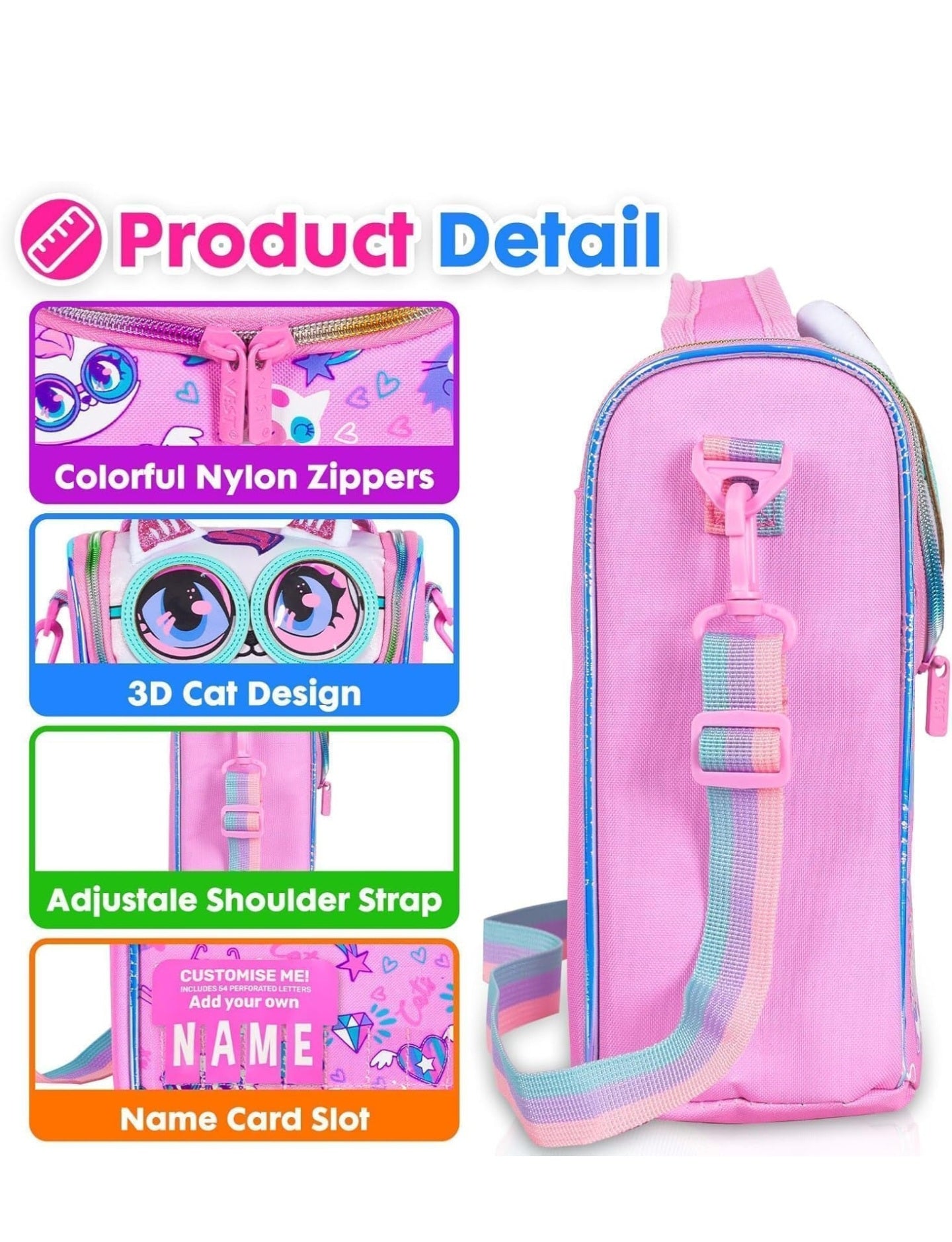 VEST Kids Premium Lunch Bag with Separate Bottle Compartment.– Cute Character Designs