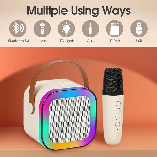 Portable Bluetooth Speaker with Wireless Microphone