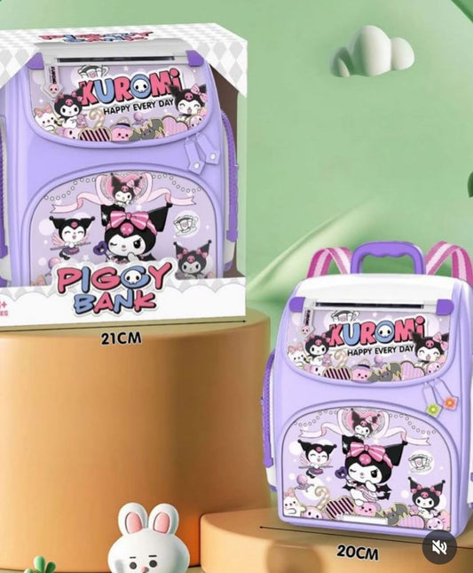 Kuromi Backpack Style Piggy Bank for Kids